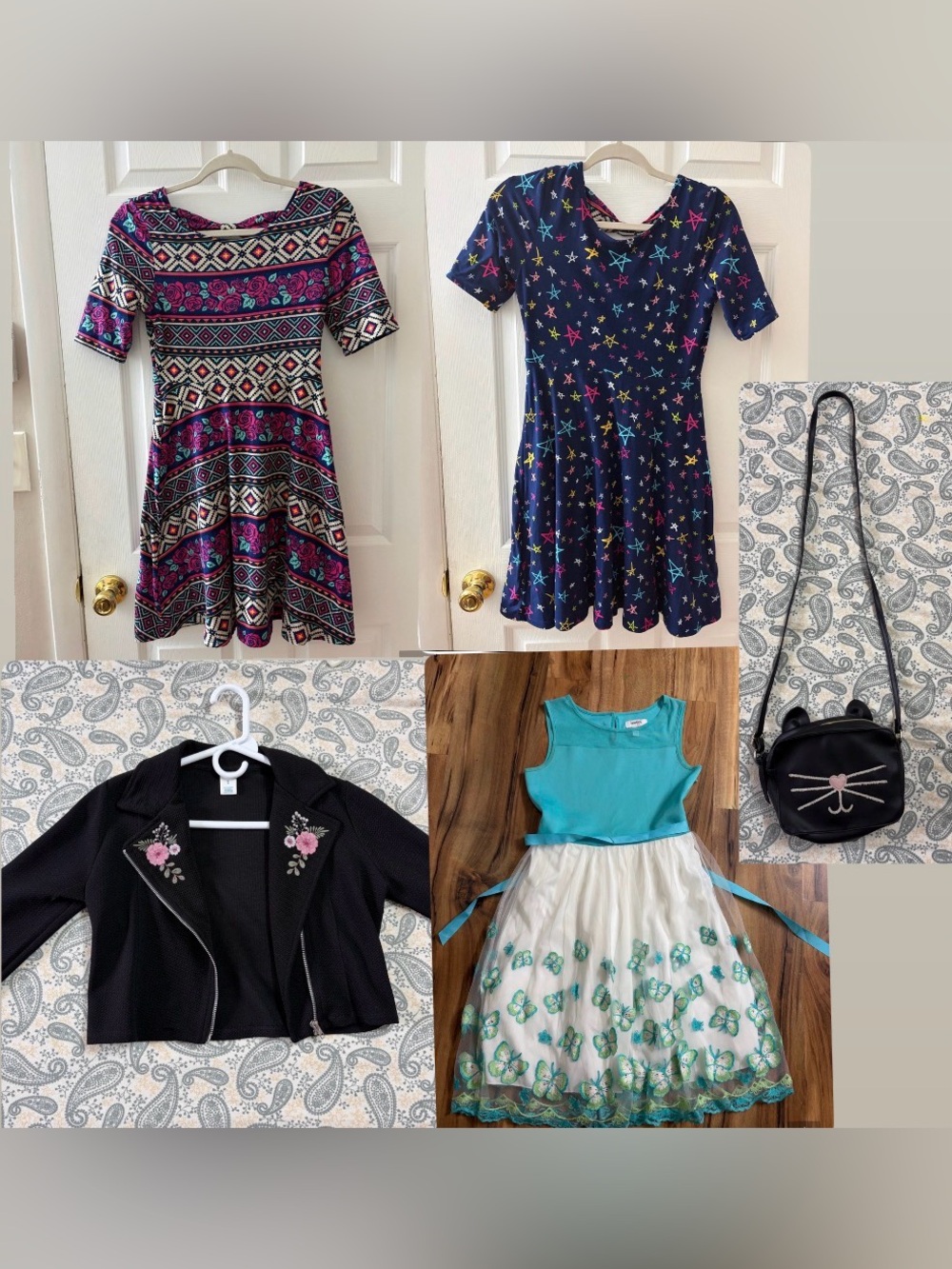 Girls' clothes and purse